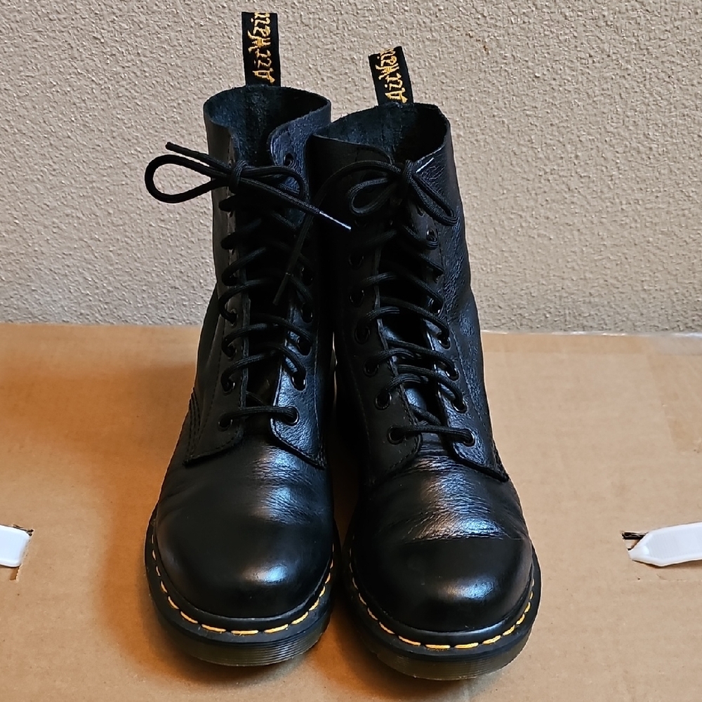Dr. Martens Black Leather Combat Boots